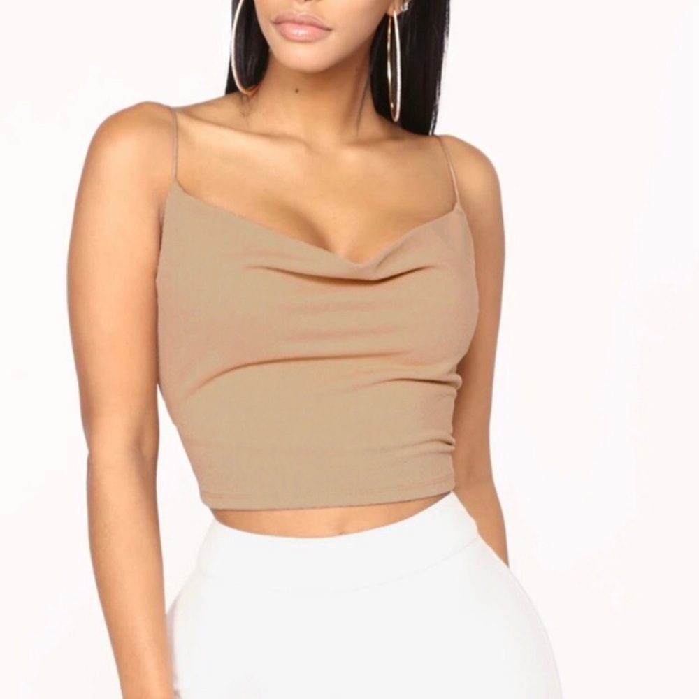 Fashion Nova Cowl Neck Crop Top